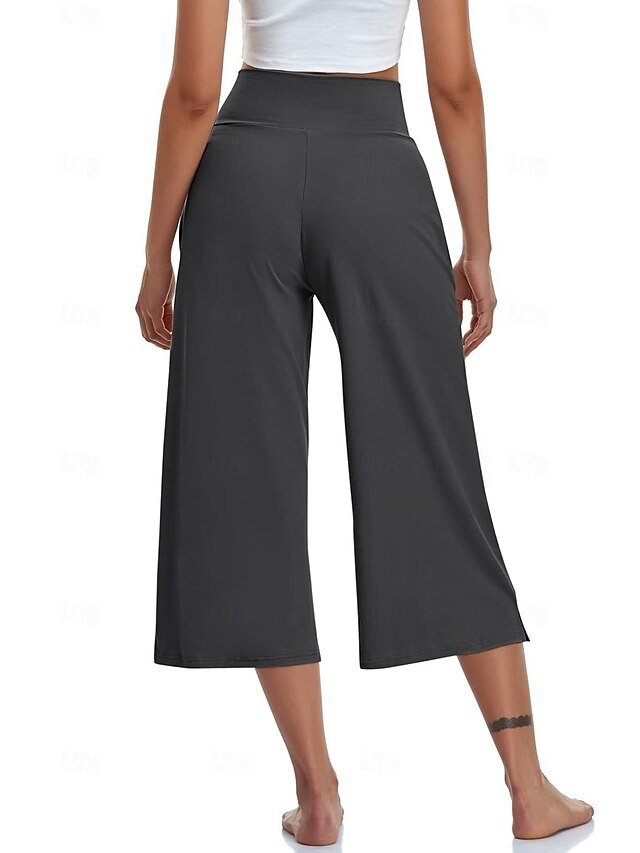 Casual Loose Plain Natural Calf-Length Capri Pants - Image 8