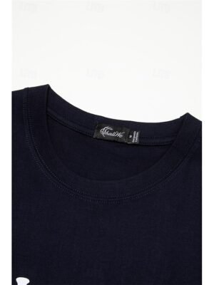 Casual Loose Printed Crew Neck Short Sleeve T-Shirt - Image 13