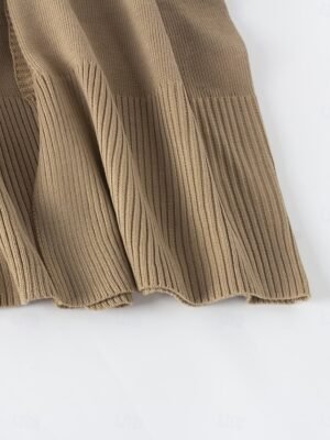 Casual Loose Pure Colour Stand Collar Long Sleeve Regular Cardigan - Image 9