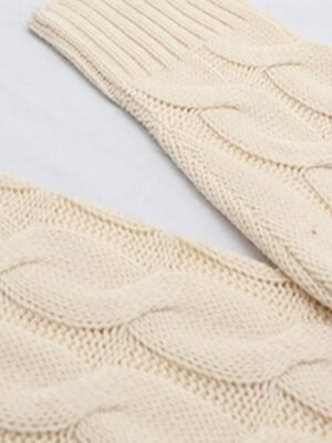 Casual Loose Pure Ribbed V Neck Long Sleeve Long Cardigan - Image 6