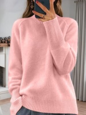 Casual Loose Pure Turtleneck Long Sleeve Pullover Sweater - Image 6
