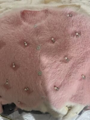 Casual Loose Pure V Neck Long Sleeve Sweater Cardigan - Image 2