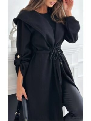 Casual Loose Solid Colour Long Sleeve Windproof Jacket - Image 3