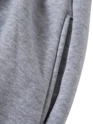 Casual Loose Solid Crew Neck Long Sleeve Velvet Tracksuit - Image 10