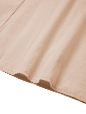 Casual Loose Solid Crew Neck Short Sleeve Maxi Dress - Image 14