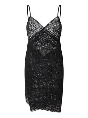 Casual Loose Solid Halter Strap Open Back Beach Dress - Image 6