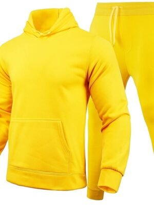 Casual Loose Solid Long Sleeve Velvet Thermal Tracksuit - Image 14