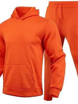 Casual Loose Solid Long Sleeve Velvet Thermal Tracksuit - Image 15