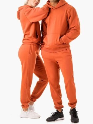 Casual Loose Solid Long Sleeve Velvet Thermal Tracksuit - Image 9