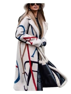 Casual Loose Striped Hooded Long Sleeve Long Coat - Image 5