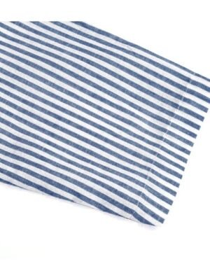 Casual Loose Striped Shirt Collar Long Sleeve Maxi Dress - Image 16