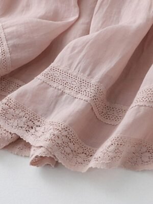 Casual Mid Rise Plain Drawstring Maxi Skirt - Image 7