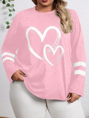 Casual Plus Size Black Long Sleeve Tee - Image 4