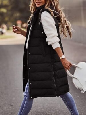 Casual Puffer Vest Jacket Outdoor Street Wear - Image 2