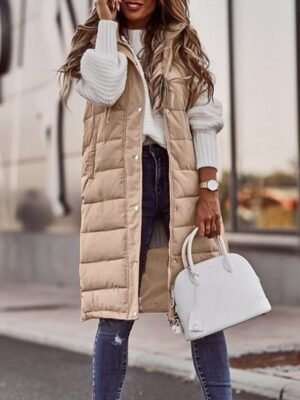 Casual Puffer Vest Jacket Outdoor Street Wear - Image 8