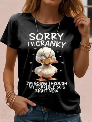 Casual Regular Animal Print Round Neck Short Sleeve Top - Image 1