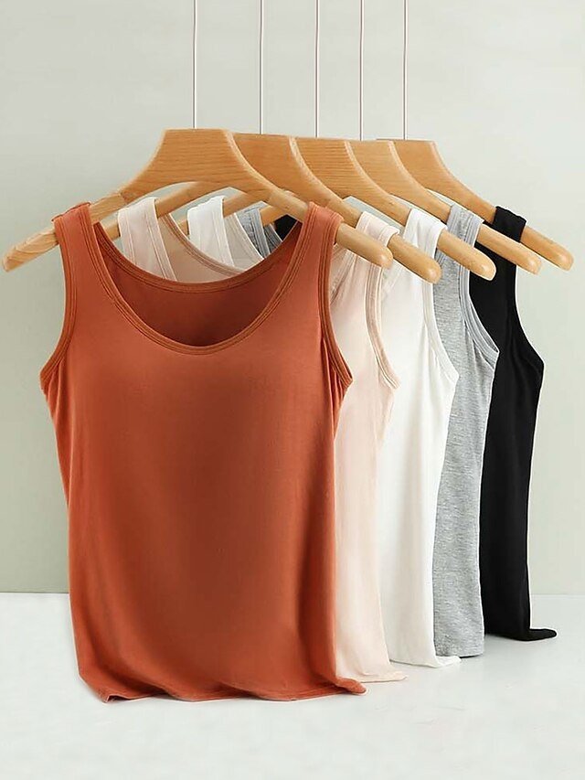 Casual Regular Basic Round Neck Sleeveless Tank Top - Image 2