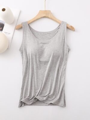 Casual Regular Basic Round Neck Sleeveless Tank Top - Image 6