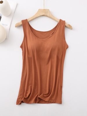 Casual Regular Basic Round Neck Sleeveless Tank Top - Image 8