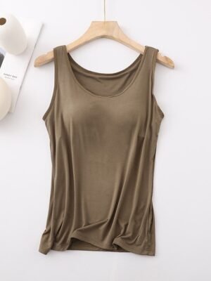 Casual Regular Basic Round Neck Sleeveless Tank Top - Image 9