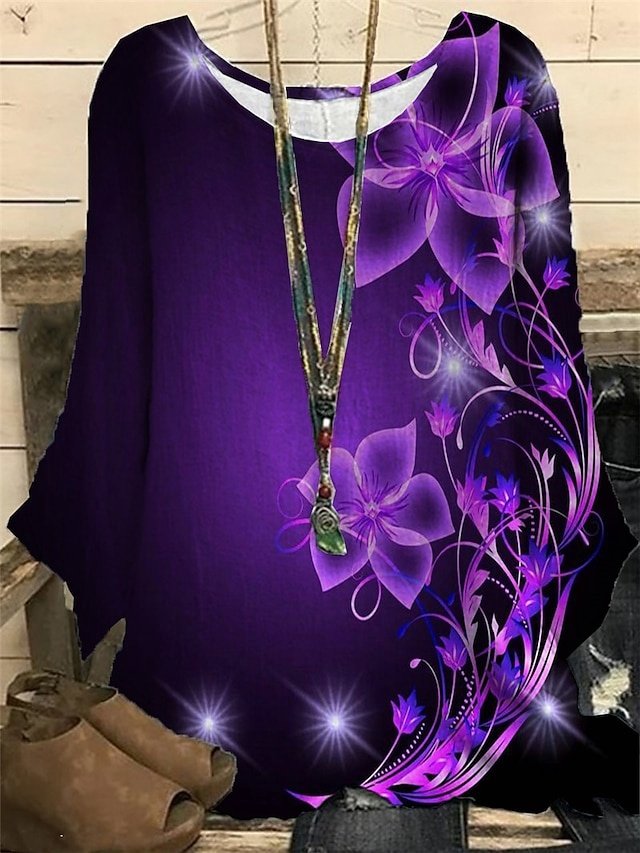 Casual Regular Butterfly Print Blouse - Image 2