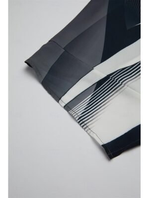 Casual Regular Butterfly Print Round Neck Long Sleeve Asymmetrical Hem Chiffon Top - Image 16