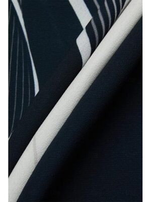 Casual Regular Butterfly Print Round Neck Long Sleeve Asymmetrical Hem Chiffon Top - Image 17