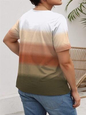 Casual Regular Colour Block Crew Neck Long Sleeve Top - Image 7