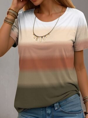 Casual Regular Colour Block Crew Neck Long Sleeve Top - Image 9