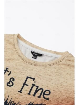 Casual Regular Colour Gradient Round Neck Long Sleeve T-shirt - Image 4