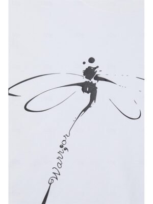 Casual Regular Dragonfly Print Round Neck Short Sleeve Tops - Image 5