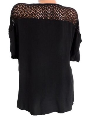 Casual Regular Embroidered V Neck Short Sleeve Lace Blouse - Image 5