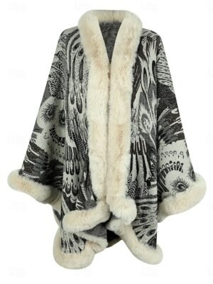 Casual Regular Fit Colour Block Collarless Open Front Fleece Jacket - Image 5