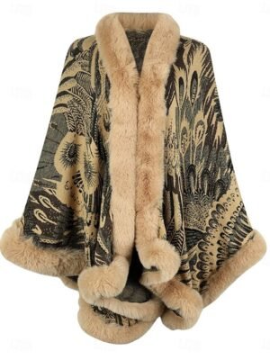 Casual Regular Fit Colour Block Collarless Open Front Fleece Jacket - Image 6
