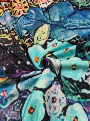 Casual Regular Fit Floral Crew Neck Long Sleeve Midi Dress - Image 6