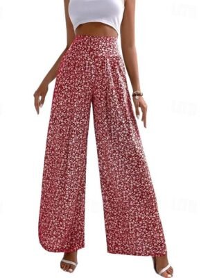 Casual Regular Fit Floral Long Trousers - Image 5