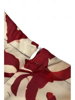 Casual Regular Fit Floral V Neck Short Sleeve Maxi Dress - Image 10