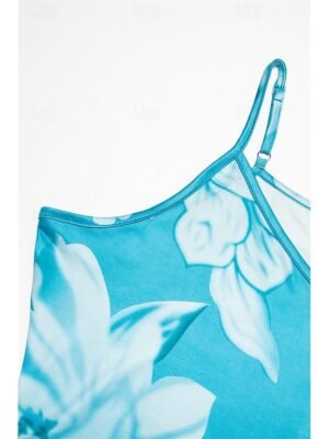 Casual Regular Fit Floral V Neck Sleeveless Maxi Dress - Image 7