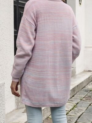 Casual Regular Fit Gradient V Neck Long Sleeve Cardigan - Image 5