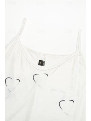Casual Regular Fit Heart V Neck Sleeveless Mini Sundress - Image 9