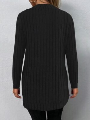 Casual Regular Fit Patchwork Collarless Long Sleeve Outerwear - Image 9