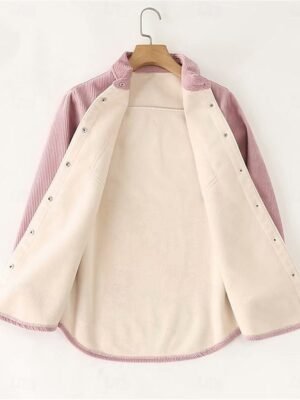 Casual Regular Fit Plaid Turndown Long Sleeve Shacket - Image 4
