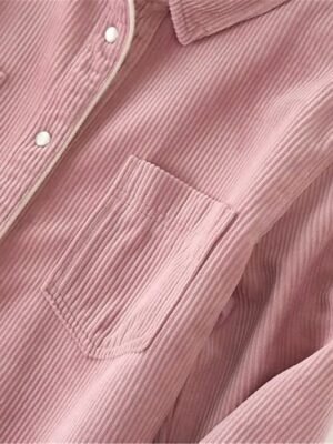 Casual Regular Fit Plaid Turndown Long Sleeve Shacket - Image 6
