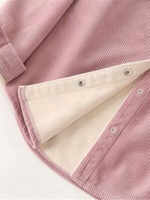 Casual Regular Fit Plaid Turndown Long Sleeve Shacket - Image 8
