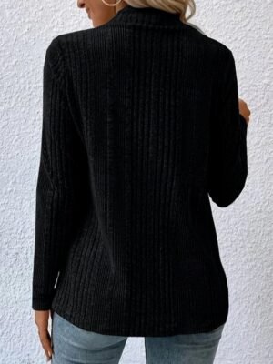 Casual Regular Fit Plain Collarless Long Sleeve Outerwear - Image 13