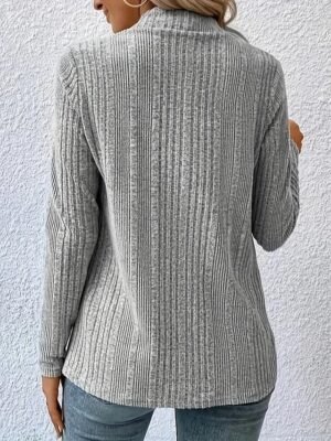 Casual Regular Fit Plain Collarless Long Sleeve Outerwear - Image 5