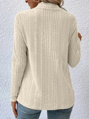Casual Regular Fit Plain Collarless Long Sleeve Outerwear - Image 7