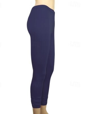 Casual Regular Fit Plain Elastic Waist Full Length Trousers - Image 16