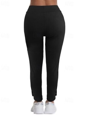 Casual Regular Fit Plain Elastic Waist Full Length Slacks - Image 4