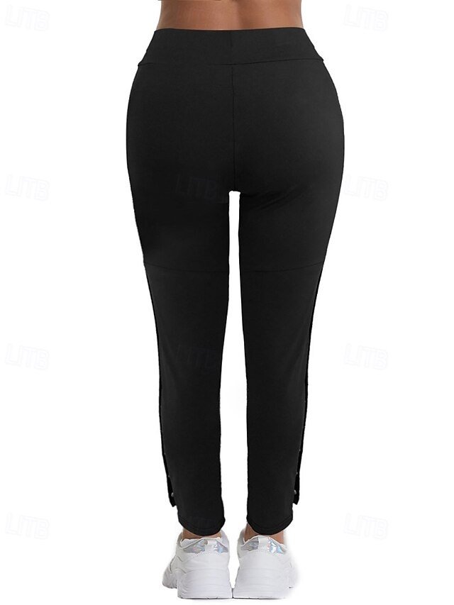 Casual Regular Fit Plain Elastic Waist Full Length Slacks - Image 4